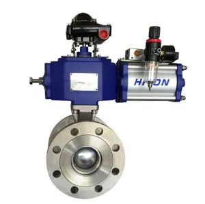 Válvula de esfera flangeadas segmento